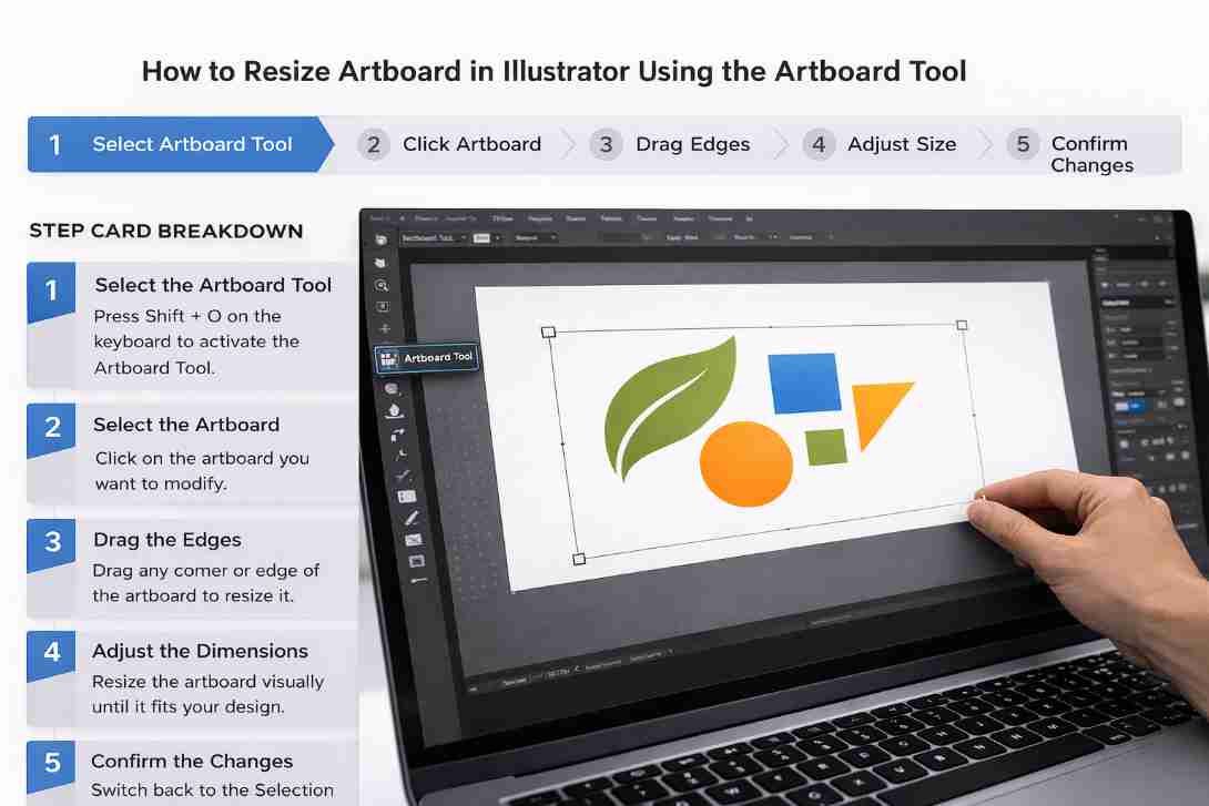 How to Resize Artboard in Illustrator Using the Artboard Tool