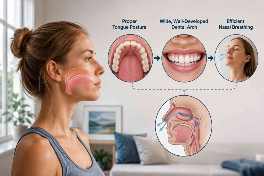How Your Tongue Posture Throughout the Day Shapes Dental Arch Development and Breathing Efficiency
